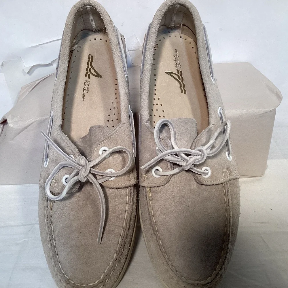 Sperry Top-Sider Gray Suede Classic Boat Shoes Men’s size 8 1/2